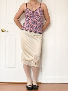 Paul Smith Floral 100% Silk Pink Blue Tank Top Size 40 Fairycore Casual Summer